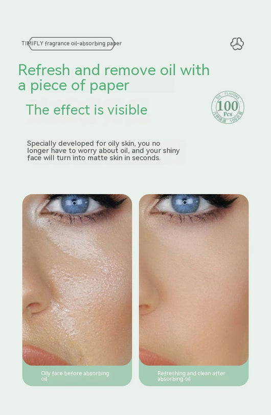 Papeletas Absorbentes de Aceite Facial - 100 Piezas con Aroma - Image 39