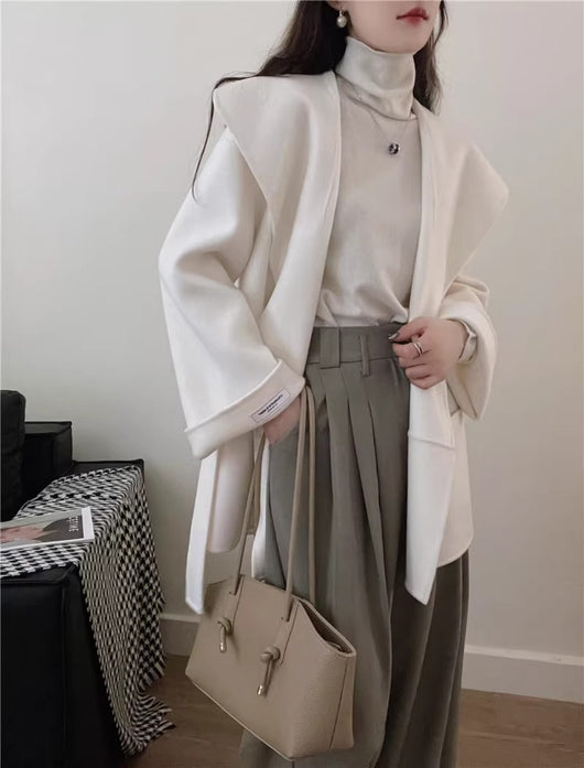 Abrigo de Lana Reversible Doble Faz para Otoño e Invierno - Cashmere Premium Talla Pequeña - Image 27