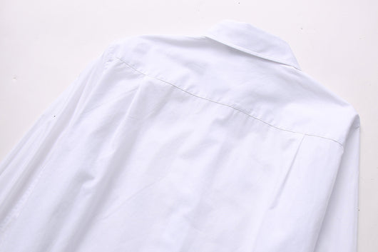 Camisa de Popelina con Detalles de Joyería - Estilo Europeo y Americano - Image 20