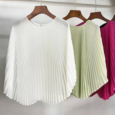Blusa Elegante con Mangas Murciélago y Pliegues en Chifón - Image 13
