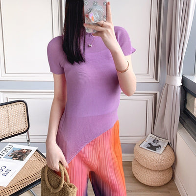 Blusa Elegante de Gasa con Cuello Medio - Top Sofisticado para Mujer - Image 34