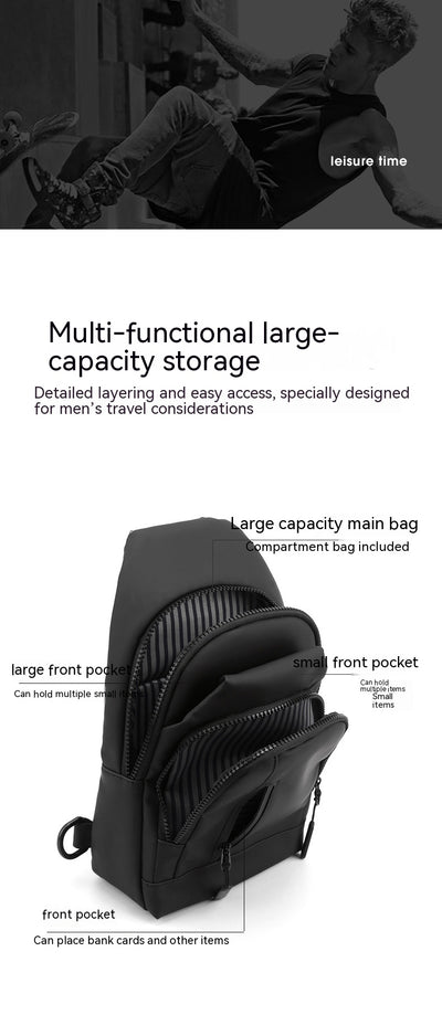 Bolsa Deportiva Impermeable para el Pecho con Múltiples Compartimentos - Image 11