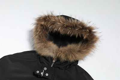 Abrigo de Invierno para Hombre con Cuello de Piel y Cierre de Metal - Image 26