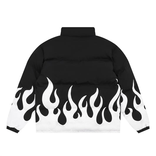 Abrigo de Algodón Grueso con Cuello Alzado y Estampado Flama - Aislante Térmico para Invierno - Image 36