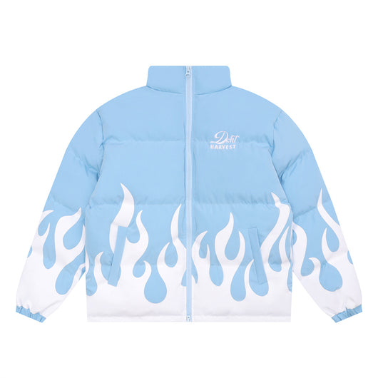 Abrigo de Algodón Grueso con Cuello Alzado y Estampado Flama - Aislante Térmico para Invierno - Image 39