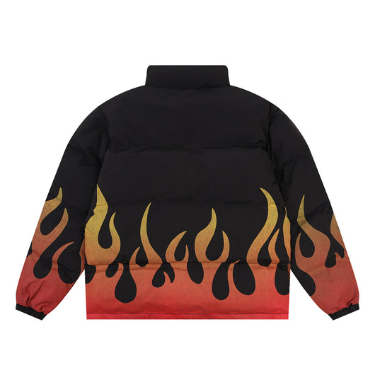 Abrigo de Algodón Grueso con Cuello Alzado y Estampado Flama - Aislante Térmico para Invierno - Image 40