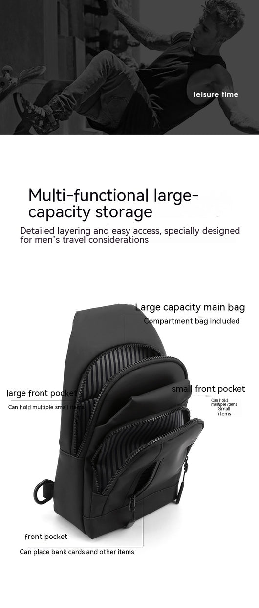 Bolsa Deportiva Impermeable para el Pecho con Múltiples Compartimentos - Image 19