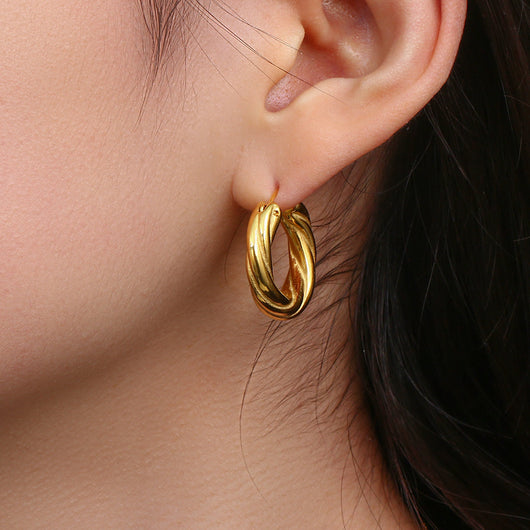 Aretes Argollas Twisted Denisse - Image 11
