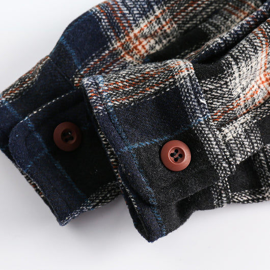 Camisa de Cuadros con Bolsillo Decorativo y Solapa a Juego - Image 13