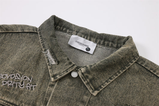 Chaqueta Vaquera Rasgada para Hombre - Estilo Urbano Casual - Image 27