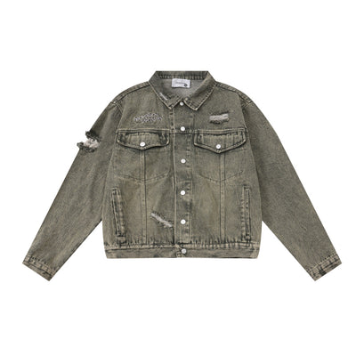 Chaqueta Vaquera Rasgada para Hombre - Estilo Urbano Casual - Image 29