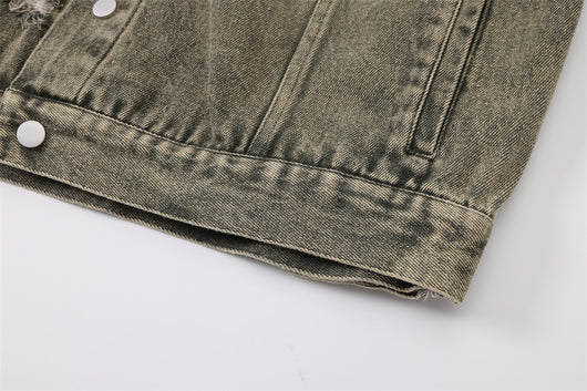 Chaqueta Vaquera Rasgada para Hombre - Estilo Urbano Casual - Image 30