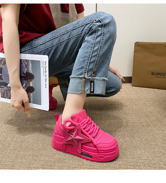 Tenis Blancos Plataforma Casual Versátiles para Mujer - Image 23