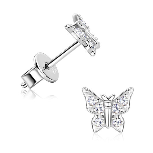 Aretes de Mariposa Moissanita Coreanos en Plata de Ley S925 - Image 16