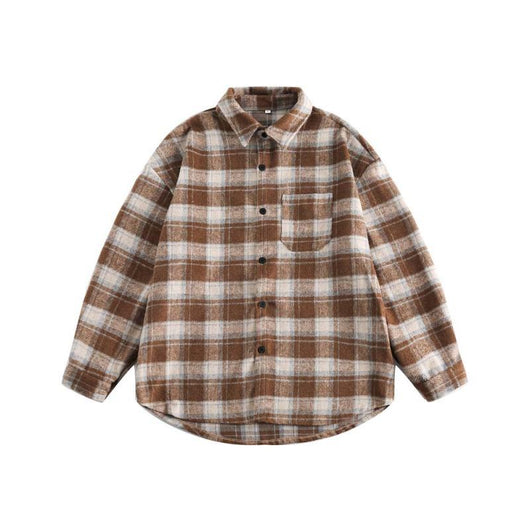 Camisa Cuadros Retro Invierno Estilo Universitario Niños y Niñas - Image 9