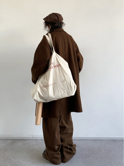 Abrigo de Lana Retro Marrón Estilo Japonés - Image 11