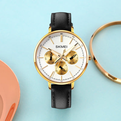 Reloj de Cuero Genuino para Mujer con Diseño Retro y Correa de Seis Pasadores - Image 12