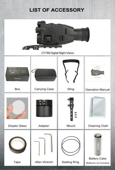 Kit Profesional de Visión Nocturna HD CY789 con Mira de Precisión - Image 13
