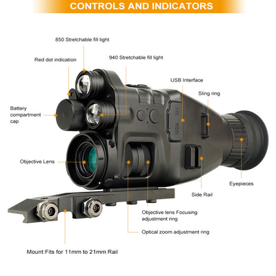 Kit Profesional de Visión Nocturna HD CY789 con Mira de Precisión - Image 16
