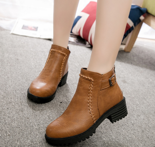 Botines de Tacón Medio Punta Redonda Transpirables para Mujer - Image 13