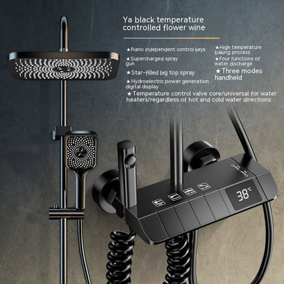 Conjunto de Ducha Gris Gun - Cabezal de Lluvia Premium - Image 15