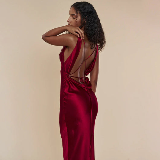 Vestido Largo de Gala con Encaje y Cordones para Mujer - Image 19