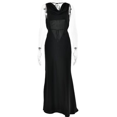 Vestido Largo de Gala con Encaje y Cordones para Mujer - Image 24