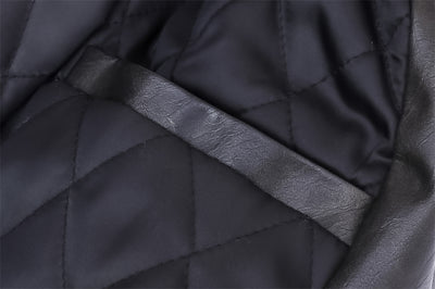 Abrigo de Cuero Acolchado con Bordado Floral para Hombre - Image 23