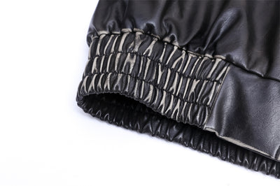 Abrigo de Cuero Acolchado con Bordado Floral para Hombre - Image 39