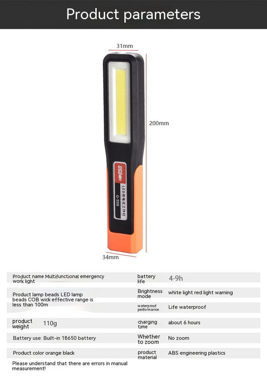 Linterna LED Profesional para Reparación Automotriz con Imán y Luz Ultra Brillante - Image 14