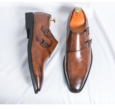 Zapatos Formales de Cuero para Hombre con Hebilla - Elegancia Profesional y Comodidad - Image 26