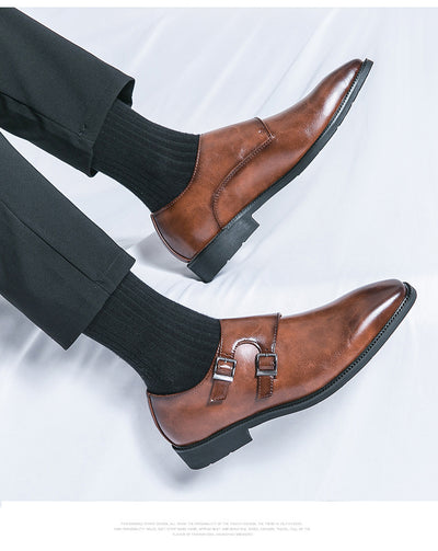 Zapatos Formales de Cuero para Hombre con Hebilla - Elegancia Profesional y Comodidad - Image 27