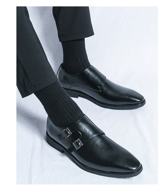 Zapatos Formales de Cuero para Hombre con Hebilla - Elegancia Profesional y Comodidad - Image 28