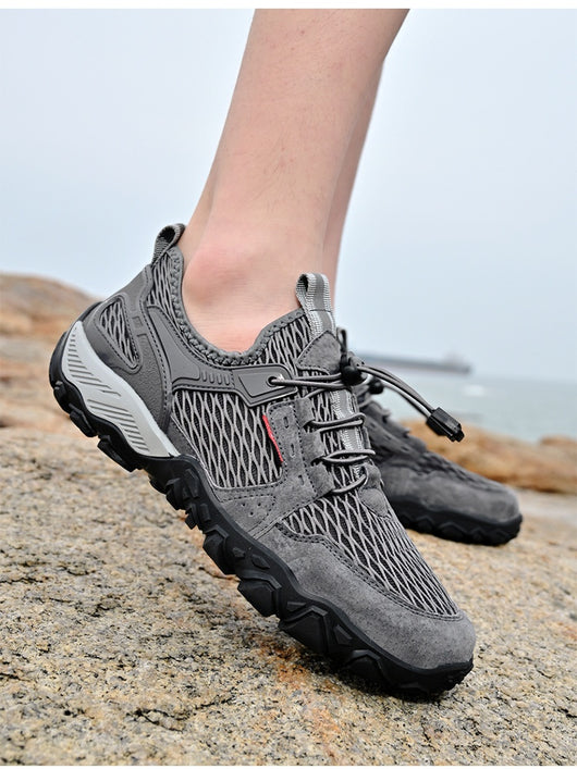 Zapatos de Cuero Transpirables para Hombre - Calzado Deportivo Outdoor de Suela Blanda Antideslizante - Image 9