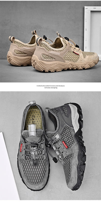 Zapatos de Cuero Transpirables para Hombre - Calzado Deportivo Outdoor de Suela Blanda Antideslizante - Image 11