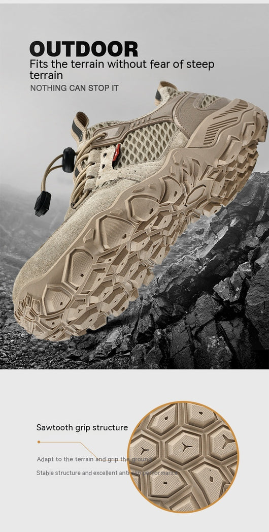Zapatos de Cuero Transpirables para Hombre - Calzado Deportivo Outdoor de Suela Blanda Antideslizante - Image 14