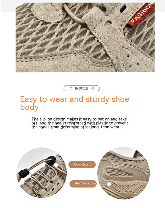 Zapatos de Cuero Transpirables para Hombre - Calzado Deportivo Outdoor de Suela Blanda Antideslizante - Image 19
