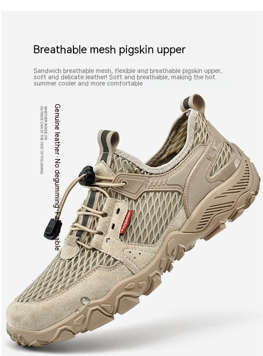 Zapatos de Cuero Transpirables para Hombre - Calzado Deportivo Outdoor de Suela Blanda Antideslizante - Image 21