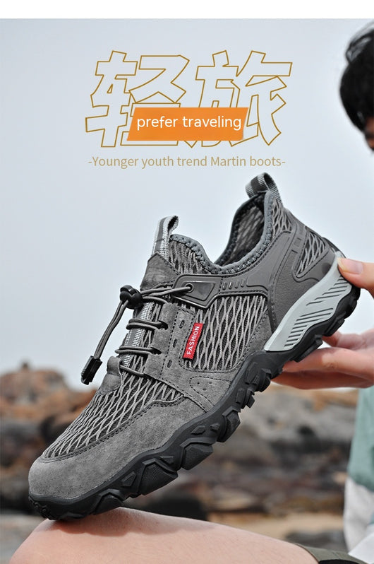 Zapatos de Cuero Transpirables para Hombre - Calzado Deportivo Outdoor de Suela Blanda Antideslizante - Image 22