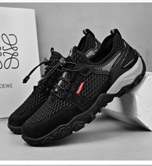 Zapatos de Cuero Transpirables para Hombre - Calzado Deportivo Outdoor de Suela Blanda Antideslizante - Image 30