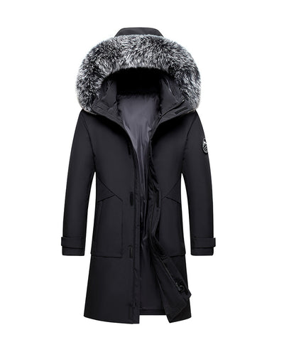 Abrigo Acolchado Hombre con Cuello de Piel de Zorro - Impermeable y Cálido - Image 12