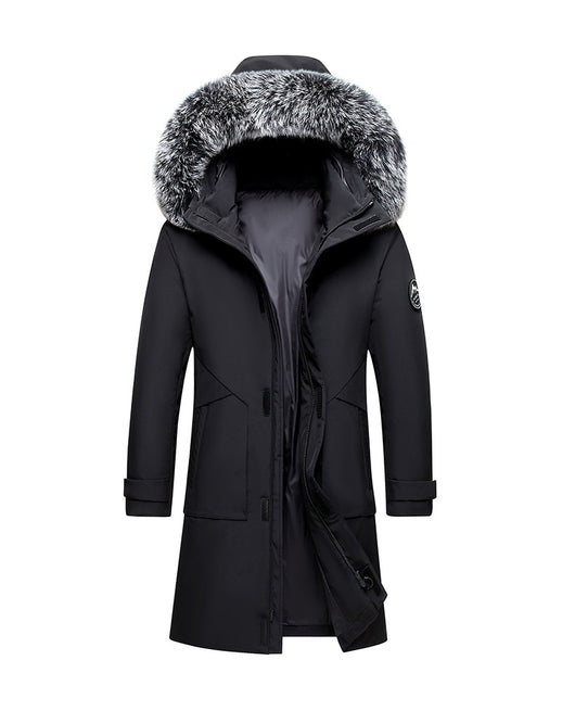 Abrigo Acolchado Hombre con Cuello de Piel de Zorro - Impermeable y Cálido - Image 12