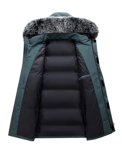 Abrigo Acolchado Hombre con Cuello de Piel de Zorro - Impermeable y Cálido - Image 13