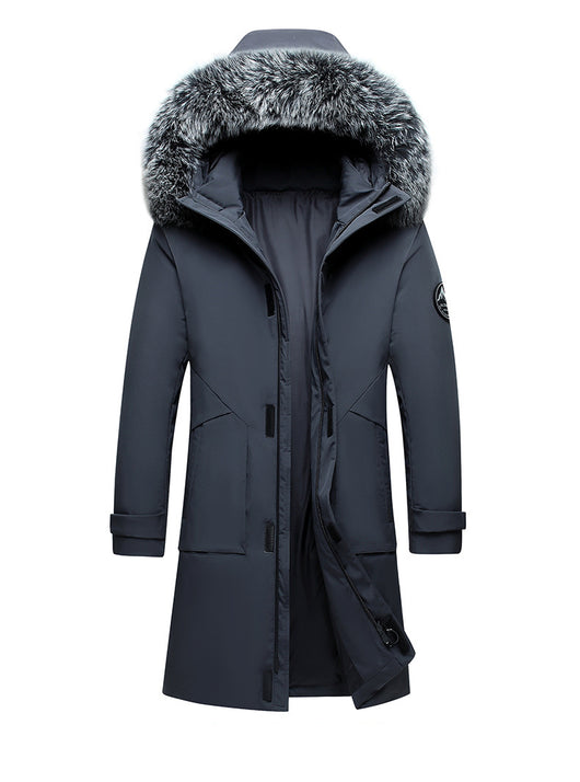 Abrigo Acolchado Hombre con Cuello de Piel de Zorro - Impermeable y Cálido - Image 14