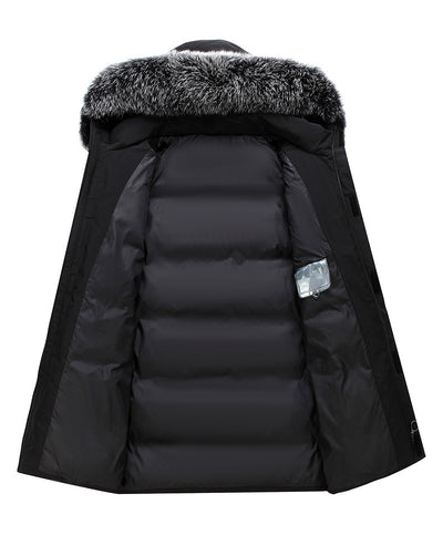 Abrigo Acolchado Hombre con Cuello de Piel de Zorro - Impermeable y Cálido - Image 16