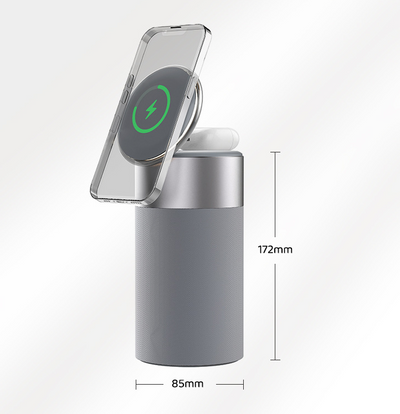 Cargador 3 en 1 para iPhone y AirPods con Parlante Bluetooth y Lámpara Táctil - Image 11