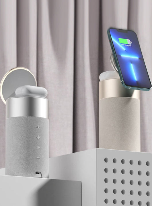Cargador 3 en 1 para iPhone y AirPods con Parlante Bluetooth y Lámpara Táctil - Image 15
