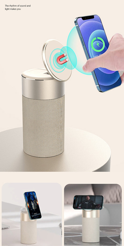 Cargador 3 en 1 para iPhone y AirPods con Parlante Bluetooth y Lámpara Táctil - Image 16