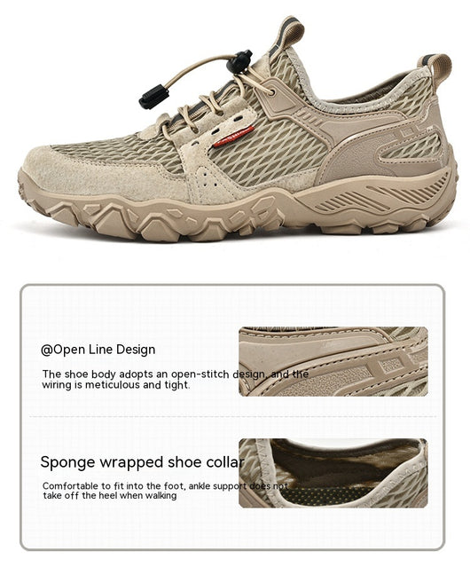 Zapatos de Cuero Transpirables para Hombre - Calzado Deportivo Outdoor de Suela Blanda Antideslizante - Image 48