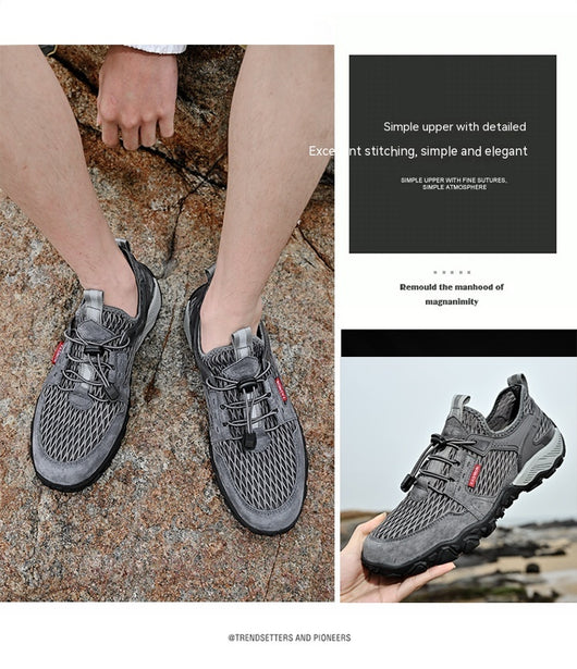 Zapatos de Cuero Transpirables para Hombre - Calzado Deportivo Outdoor de Suela Blanda Antideslizante - Image 61